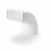 Silverline 90° lankas su apvaliu/plokščiu adapteriu Ø 150/89 x 222 mm. Aukštas