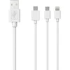Sinox Beslag Sinox SOE04960, 1 m, USB A, USB C/Micro-USB B/Lightning, USB 2.0, Balta