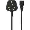 Sinox Beslag Sinox maitinimo kabelis su 3 kontaktais ir JK kištuku. 1,8 m. Juodas, 1,8 m, G tipo kištukas, IEC C13, 230 V, 10 A