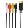 Sinox 5 kontaktų DIN į 4 Phono kabelis. 0,2 m. Juodas.