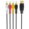 Sinox 5 kontaktų DIN į 4 Phono kabelis. 1 m. Juodas.