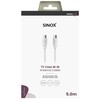 Sinox antenos kabelis. 5 m. Baltas