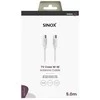 Sinox antenos kabelis. 5 m. Baltas