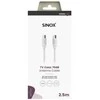 Sinox antenos kabelis. 2,5 m. Baltas.