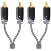 Sinox Beslag „Sinox Phono“ kabelis. 10 m. Pilkas/juodas, 2 x RCA, kištukas, 2 x RCA, kištukas, 10 m, pilkas