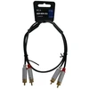 Sinox Beslag Sinox SHE42015H, 1,5 m, 2 x RCA, 2 x RCA, Kištukas, Kištukas, Juodas, Pilkas