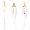 Sinox Beslag Sinox SXI3401, 3,5 mm, kištukas, 2 x RCA, kištukas, 1 m, baltas