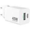 Sinox Beslag Sinox PRO sieninis įkroviklis USB-A+USB-C PD 45W. Baltas, vidaus, AC, 20 V, baltas