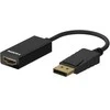 Sinox Beslag Sinox SOC01250, DisplayPort, HDMI, 0,1 m, Juoda