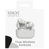 Sinox „Lifestyle True Belaidės Stereo“ ausinės. Balta