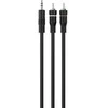 Sinox mini lizdo ir garso kabelis. 1,2 m. Juodas.