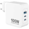 Sinox PRO 230V 2xUSB-C 1xUSB-A PD įkroviklis 100W. Balta