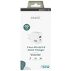 Sinox PRO 230V USB-A+USB-C PD įkroviklis 33W. Balta