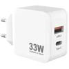 Sinox PRO 230V USB-A+USB-C PD įkroviklis 33W. Balta