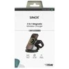 Sinox PRO 3 viename belaidis 15 W įkrovimo stovas. Juodas