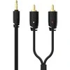 Sinox PRO 3,5 mm mini lizdo ir Phono jungties kabelis. 1 m. Juodas.