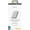SINOX PRO SXP9100 belaidis išorinis maitinimo šaltinis 10000 mAh 20 W PD, pilkas