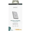 Sinox PRO belaidis išorinis akumuliatorius, 5000 mAh. Pilkas.