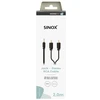„Sinox PRO“ mini lizdo ir garso kabelis. 2 m. Juodas.