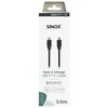 Sinox PRO USB C 3.1 kabelis. 3 m. Juodas