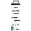 Sinox PRO USB C 3.2 Gen 2 kabelis su kampu. 2 m. Juoda