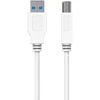 Sinox USB 3.0 laidas. 2 m. Balta