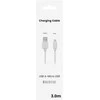 Sinox USB A–USB C laidas. 3 m. Baltas
