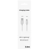 Sinox USB A–Lightning laidas. 3 m. Baltas.
