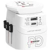 Skross PRO Light USB AC45PD – pasaulinis, universalus, universalus, B tipas, I tipas (AU), F tipas, G tipas (JK), L tipas (IT), B tipas, I tipas (AU), C tipas, F tipas, J tipas (CH), N tipas (BR), G tipas (JK), 100–250 V, 50–60 Hz