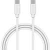 SMARTLINE Įkrovimo kabelis USB-C į USB-C baltas 100 cm
