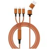 Kabelis USB Smrter USB-A + USB-C - USB-C 1.2 m Oranžinė (SMRTER_HYDRA_ULT_OR)