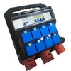 Solar Plus Statybvietės skirstomoji spinta 16A 1x16A 5 polių CEE įvadas, 1x16A 5 polių CEE kištukas, 1x16A CEE kištukas su saugikliu, 8x13A 230V kištukas su įžeminimu