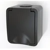Solar Plus Lizdas su viengubu schuko 16A IP54 juodas