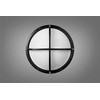 Solar Plus „Ocus Cross“ 12 W LED šviestuvas 6–12 W, 3000–3500–4000 K, juodas RAL9005 – PROFESIONALUS
