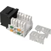Solarix Cut-in Keystone CAT5E UTP RJ45 juodas gnybtų blokas 90° SXKJ-5E-UTP-BK-90