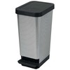 Atliekų konteineris „Cep“, su pedalu, 45 l, juodas