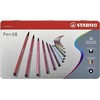 STABILO Pen 68, 30 spalvų, daugiaspalvis, apvalus galiukas, 1 mm, daugiaspalvis, šešiakampis