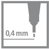 STABILO point 88, Daugiaspalvis, Plonas, Daugiaspalvis, Plastikas, Šešiakampis, 0,4 mm