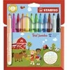 Stabilo Flomasteriai TRIO Jumbo 12sp.