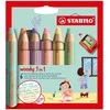 Stabilo STABILO medinis 3 viename, Įvairių spalvų, 6 vnt.
