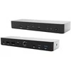 „I-tec TB4“ išmanioji dvigubo ekrano prijungimo stotelė, maitinimo šaltinis, 90 W, 2 x DP, vaizdo įrašymo įrenginys, TB garso jungtis, LAN, USB-A, 10 Gbps, USB-C, 10 Gbps, Kensingtono užraktas.