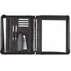 Laikiklis Staedtler Dokumentų aplankas „Eurostyle“, juodos odos, A4 formato, su rankena ir 4 žiedais.