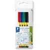 Staedtler Noris writing pen 307, Juodas, Mėlyna, Žalias, Raudona, Geltona, Recycled plastikas, Round, Vanduo-based ink, 0.6 mm