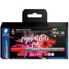 Staedtler MultiInk Pigment Arts brush pen komplektas 6 reds&amp;pinks retail