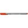 Staedtler triplus 334, Raudona, Pilka, Raudona, Trikampis, Vandens pagrindo rašalas, Metalas, 0,3 mm