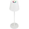 Stalinė lempa Realpower RealPower LED-RGB Tischlampe dimmbar mit Akku,baltas