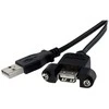 StarTech.com USBPNLAFAM1 USB kabelis 0,3 m 2,0 USB A lydmetalis