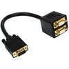 StarTech.com 1 pėdos VGA į 2x VGA vaizdo skirstytuvo kabelis – M/F, 0,3 m, VGA (D-Sub), 2 x VGA (D-Sub), kištukas, lizdas, juodas