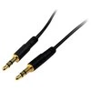 StarTech.com 10 pėdų plonas 3,5 mm stereo garso kabelis - M/M, 3,5 mm, kištukas, 3,5 mm, kištukas, 3 m, juodas