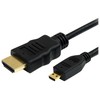 StarTech.com 1 m ilgio „Micro HDMI“ į HDMI laidas su eternetu – 4K 30 Hz vaizdo perdavimas – patvarus didelės spartos „Micro HDMI“ D tipo į HDMI 1.4 adapterio laidas / keitiklio laidas – UHD HDMI monitoriai / televizoriai / ekranai – M/M, 1 m, HDMI A tipo (standartinis), HDMI D tipo (mikro), 3D, garso grąžinimo kanalas (ARC), juodas